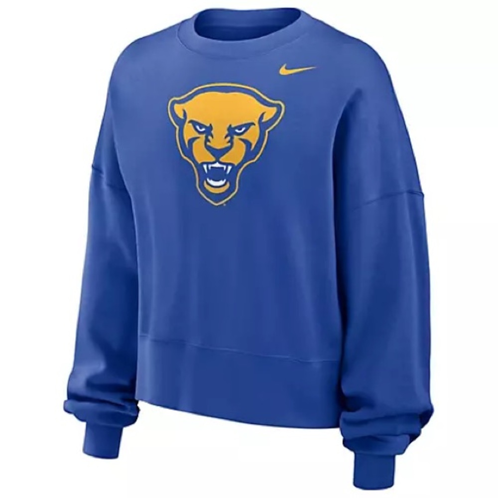 Nike Women's Pitt Panthers Royal Phoenix Fleece Crew Pullover Sweatshirt XL
